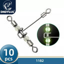 Luminous Glow Beads Fishing Swivels Pack 10 Illuminate Catch