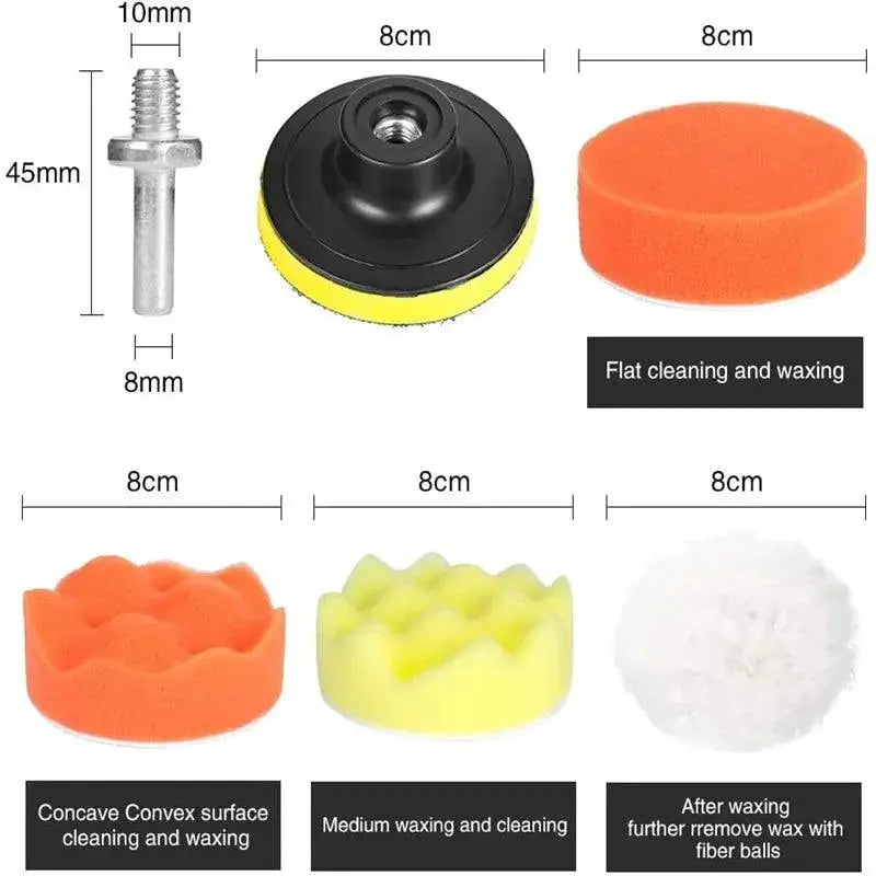 Car Polishing Kit Premium Foam Buffer Pads Removes Scratches