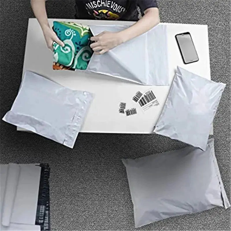 White Self Seal Waterproof Courier Bags Pack of 50 Units