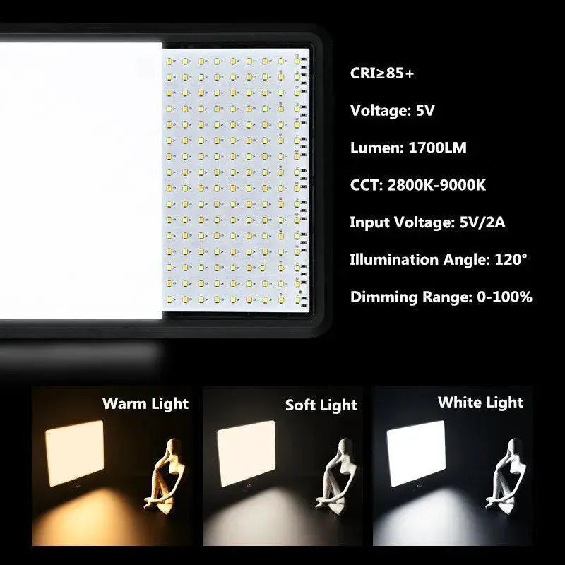 Adjustable LED Studio Lighting Kit For Photo And Streaming