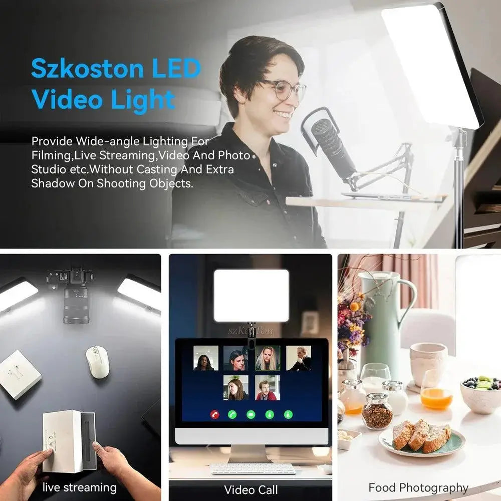 Adjustable LED Studio Lighting Kit For Photo And Streaming