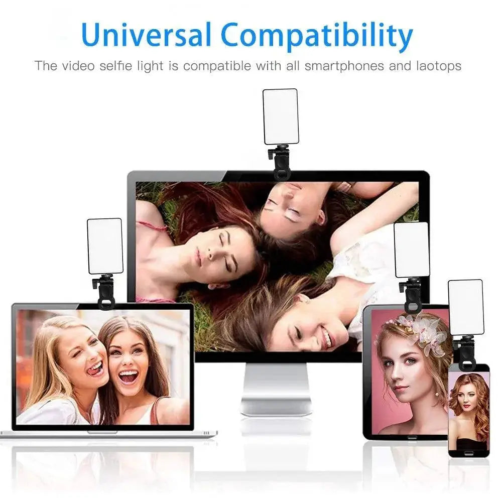 Portable LED Selfie Fill Light With Adjustable Brightness