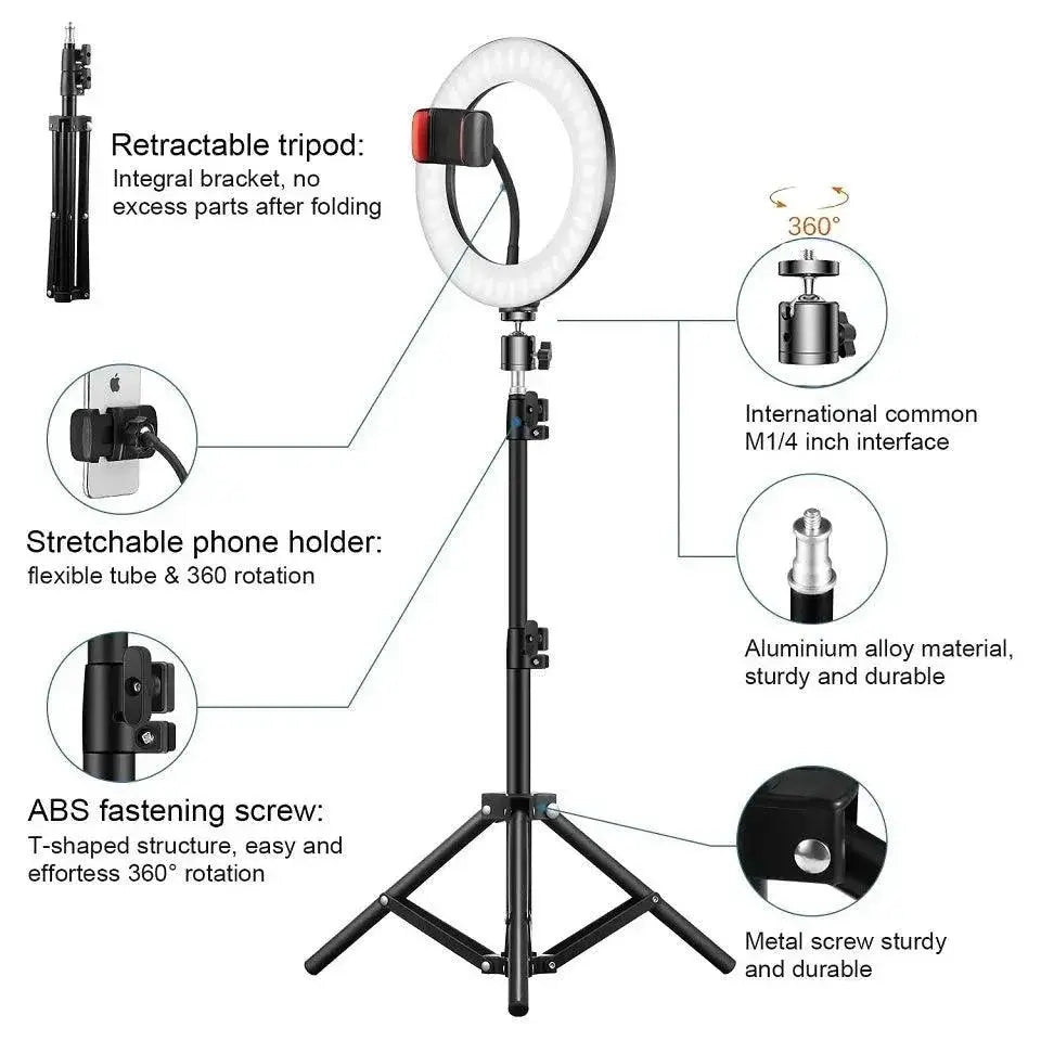 Professional LED Ring Light for Makeup and Photography