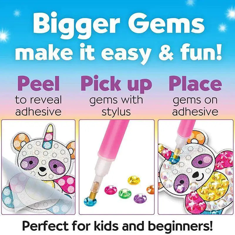 Sparkling Kids Diamond Painting Sticker Kit Animal Theme