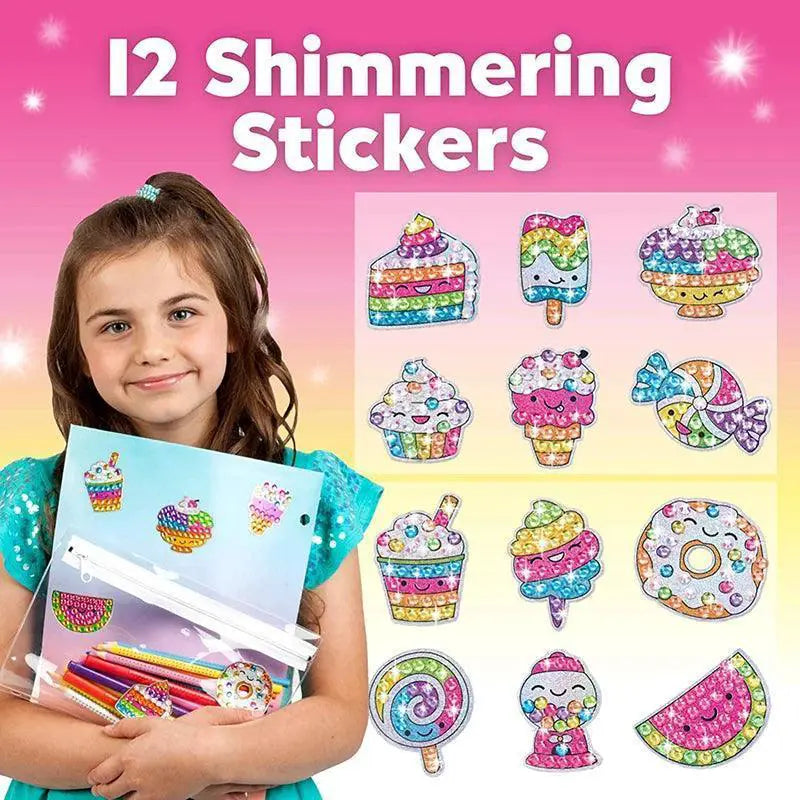 Sparkling Kids Diamond Painting Sticker Kit Animal Theme