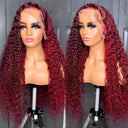 Vibrant Burgundy Water Wave Lace Front Remy Brazilian Wig