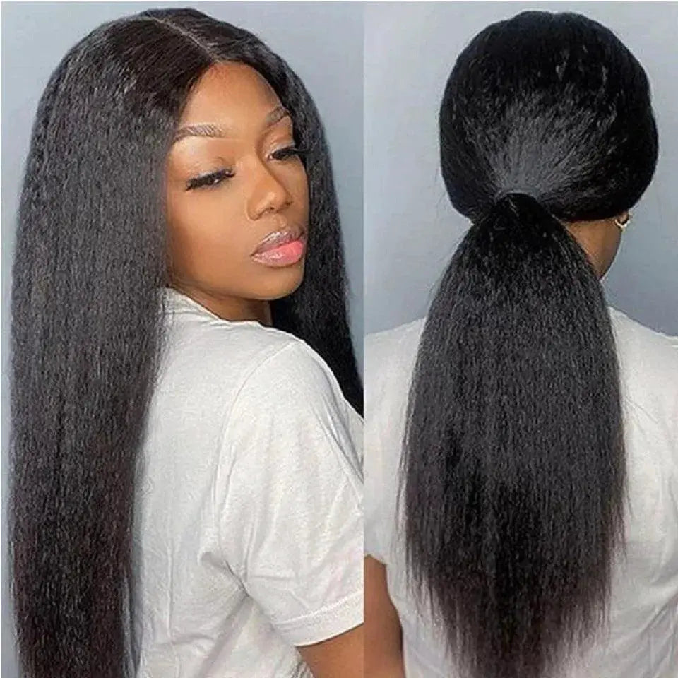 Kinky Straight Lace Front Wig Authentic Yaki Hair Quality