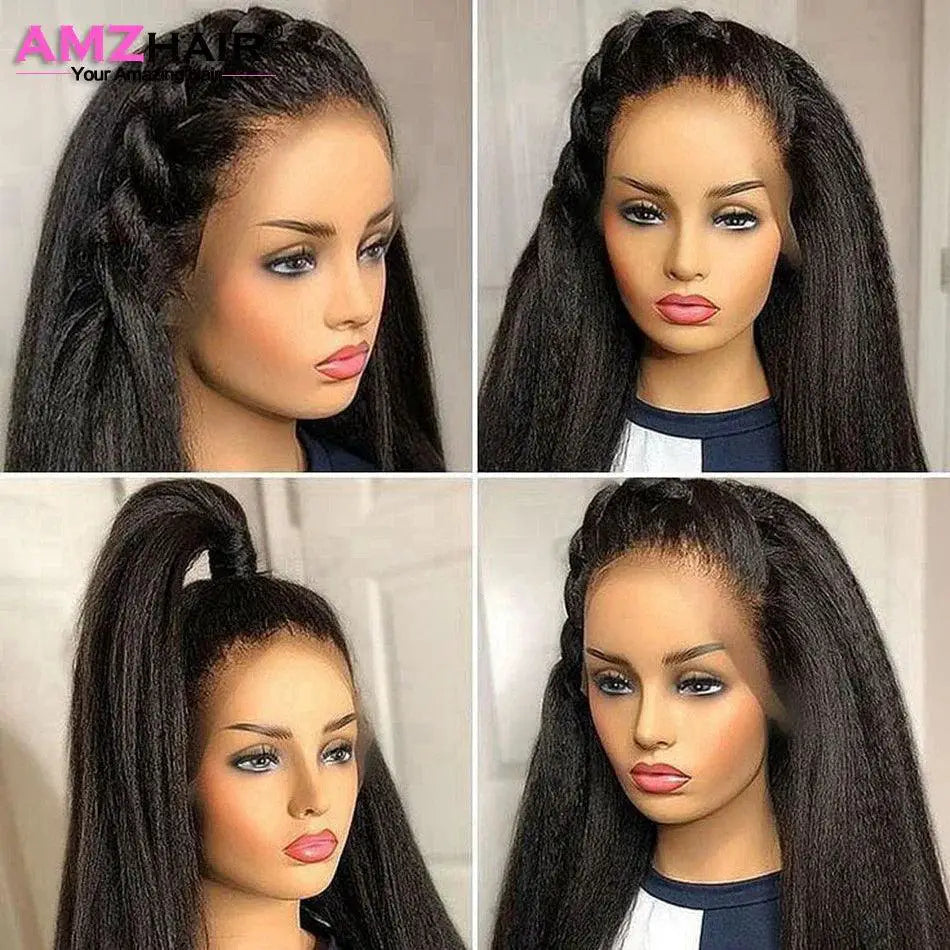 Kinky Straight Lace Front Wig Authentic Yaki Hair Quality