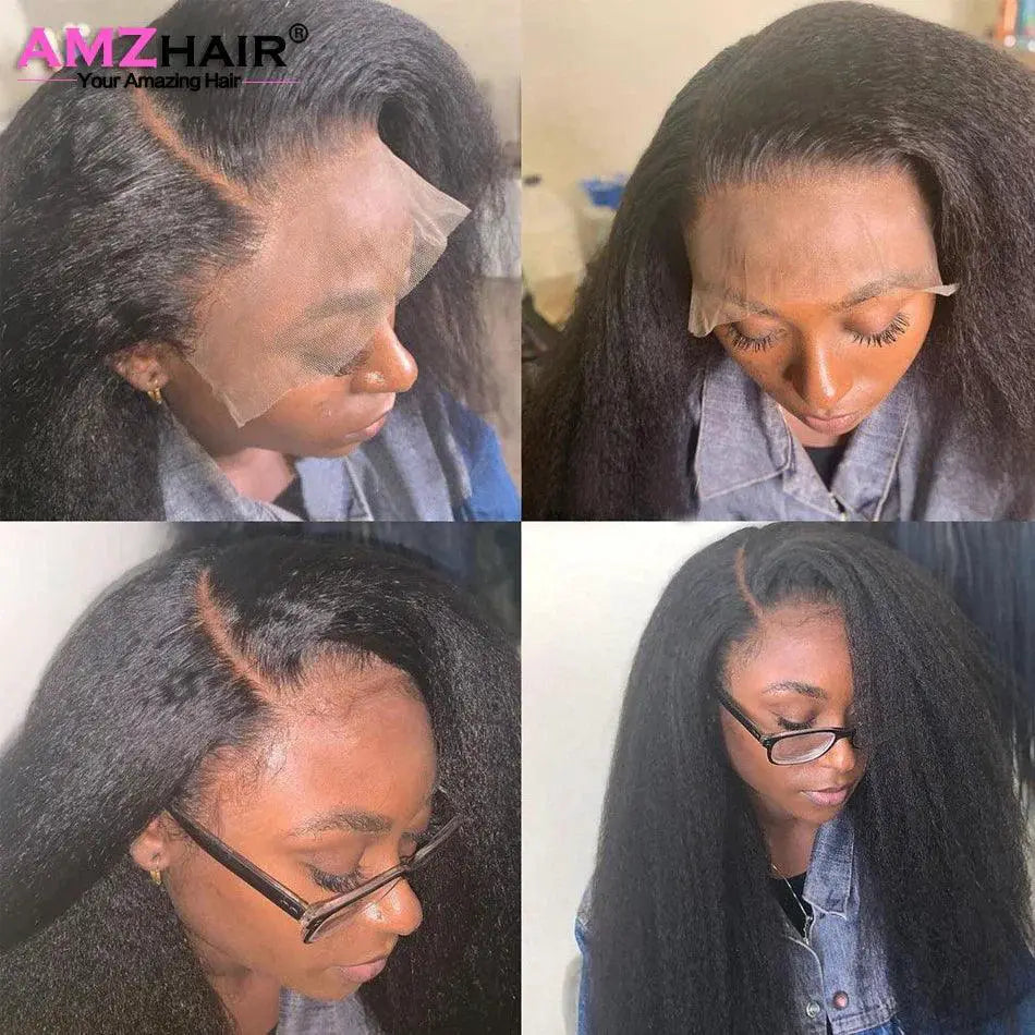 Kinky Straight Lace Front Wig Authentic Yaki Hair Quality