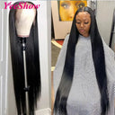 32 Inch HD Lace Front Peruvian Straight Human Hair Wig