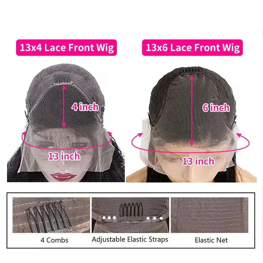 32 Inch HD Lace Front Peruvian Straight Human Hair Wig