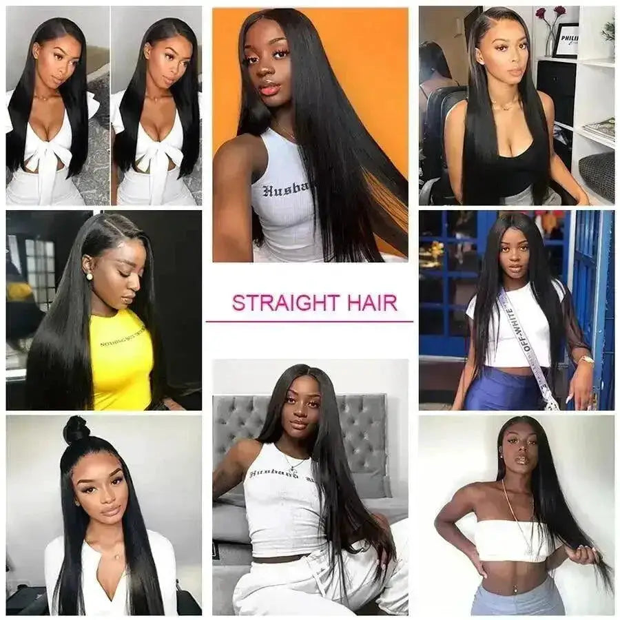 32 Inch HD Lace Front Peruvian Straight Human Hair Wig