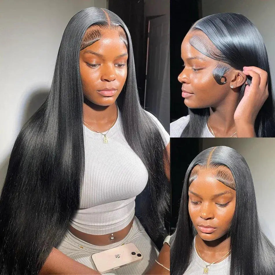 Brazilian Remy Lace Front Wigs Bone Straight 250 Percent HD
