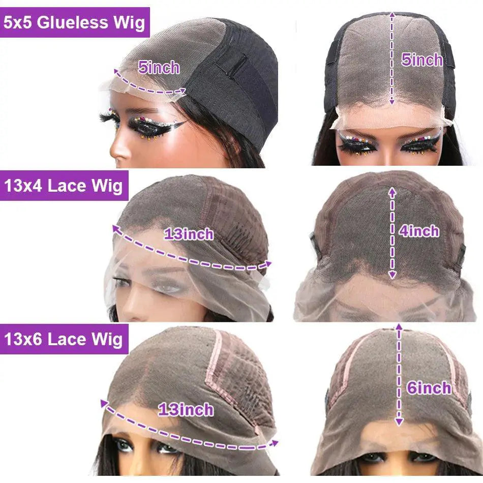 Brazilian Remy Lace Front Wigs Bone Straight 250 Percent HD