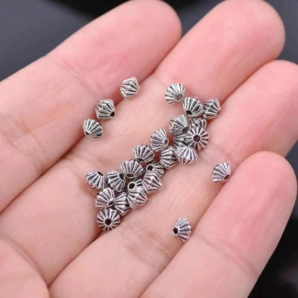 Tibetan Silver Spacer Beads Jewelry Kit Set With 50 Beads