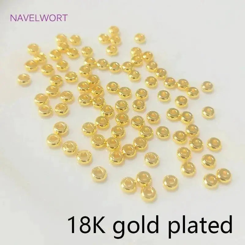 18K Gold Brass Spacer Beads Set for Stylish Jewelry Design