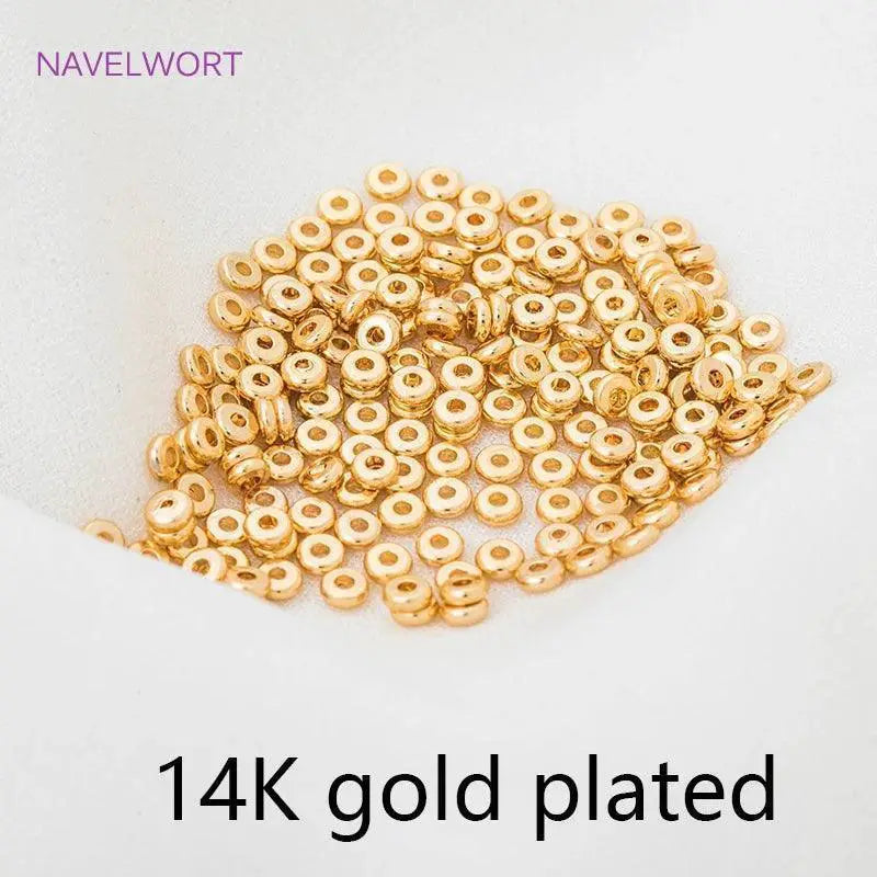 18K Gold Brass Spacer Beads Set for Stylish Jewelry Design