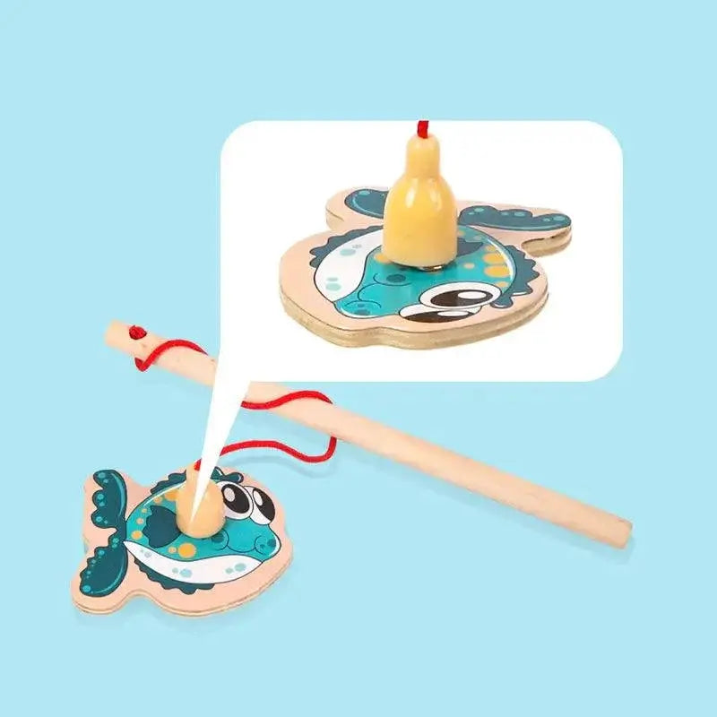 Wooden Magnetic Fishing Game For Marine Life Exploration Toy