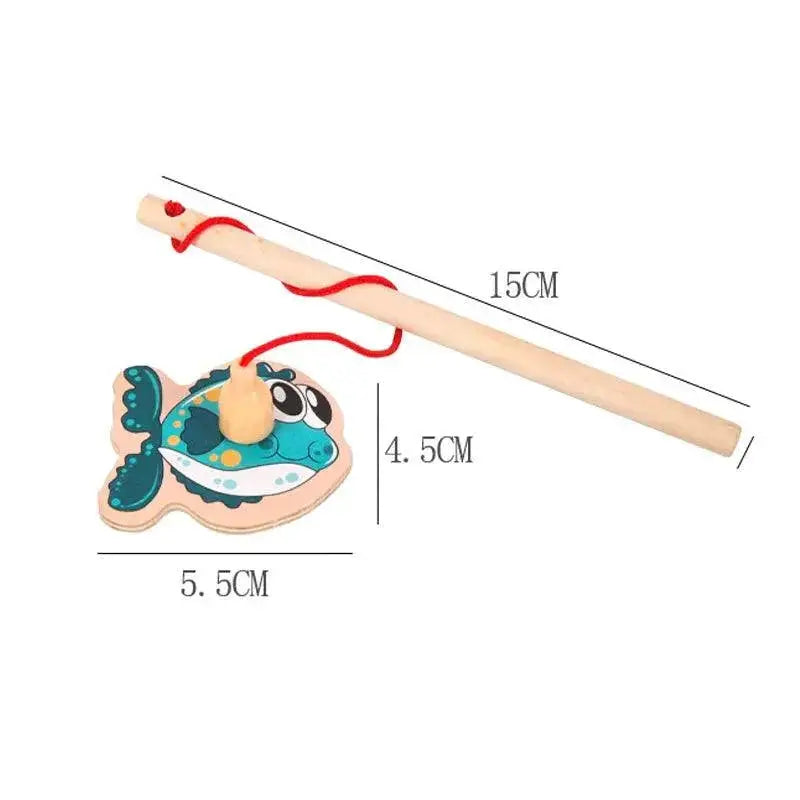 Wooden Magnetic Fishing Game For Marine Life Exploration Toy