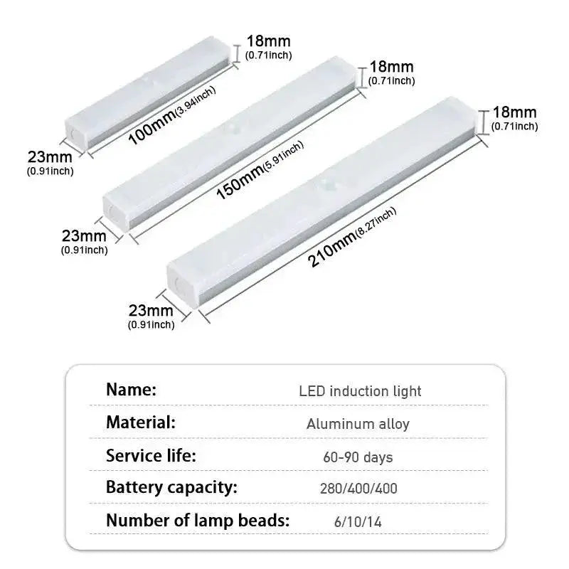 Car Sensor Light USB Rechargeable Induction Lamp For Cars
