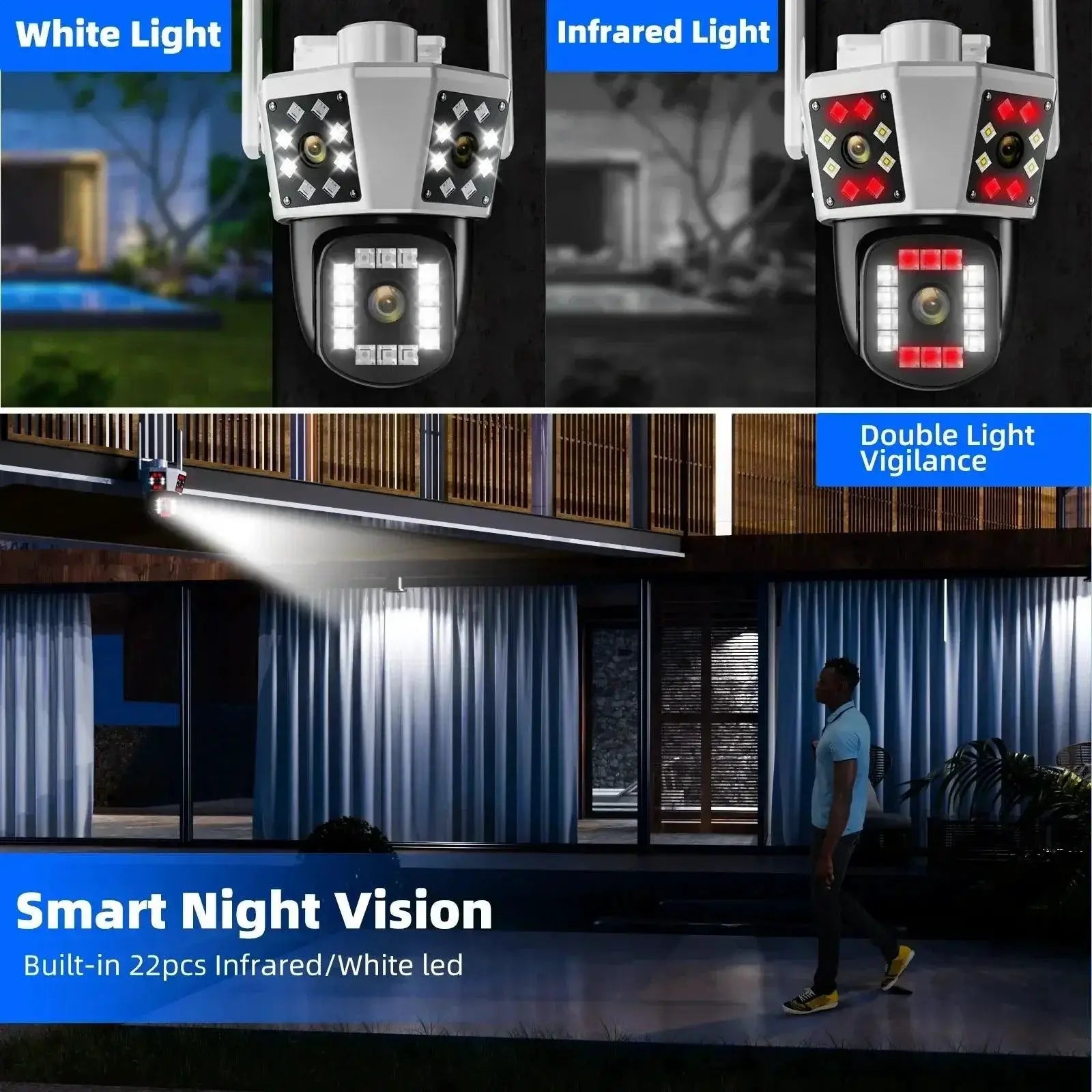Outdoor AI Security Camera With 6K Surveillance Tracking