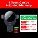 Wireless Car Charger Mount With LED Ring Light Fast Charge