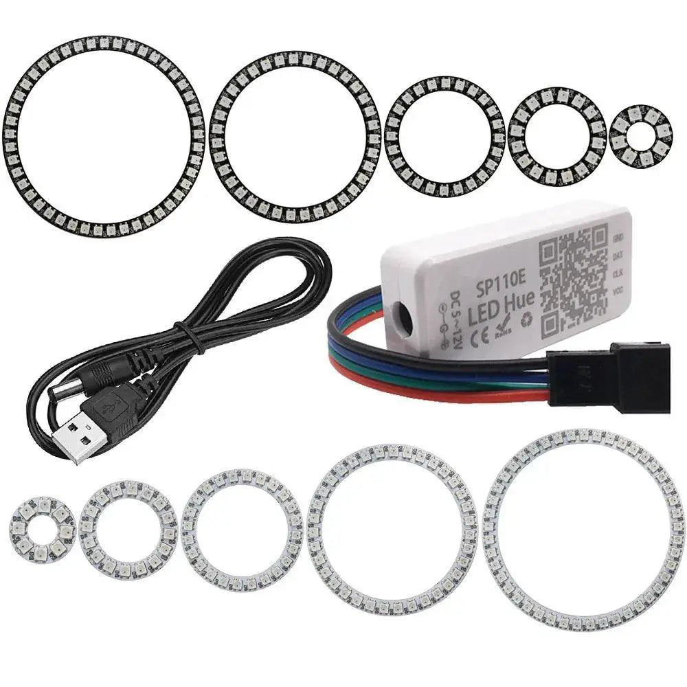 LED Pixel Ring With SP110E Controller USB RGB Kit Lighting