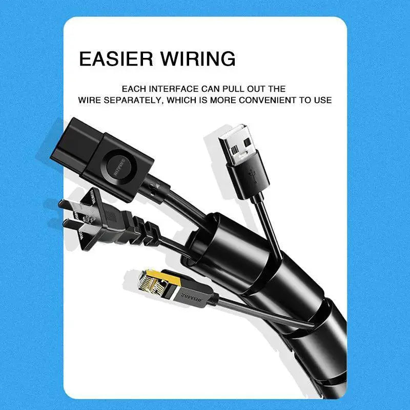 Spiral Cable Protector With Bite Proof Tech Upgrade