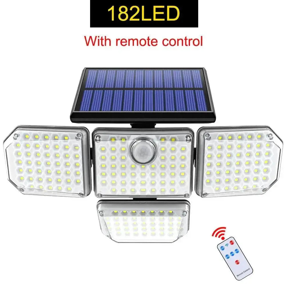 Solar Motion Sensor Security Light Bright Floodlight Outdoor