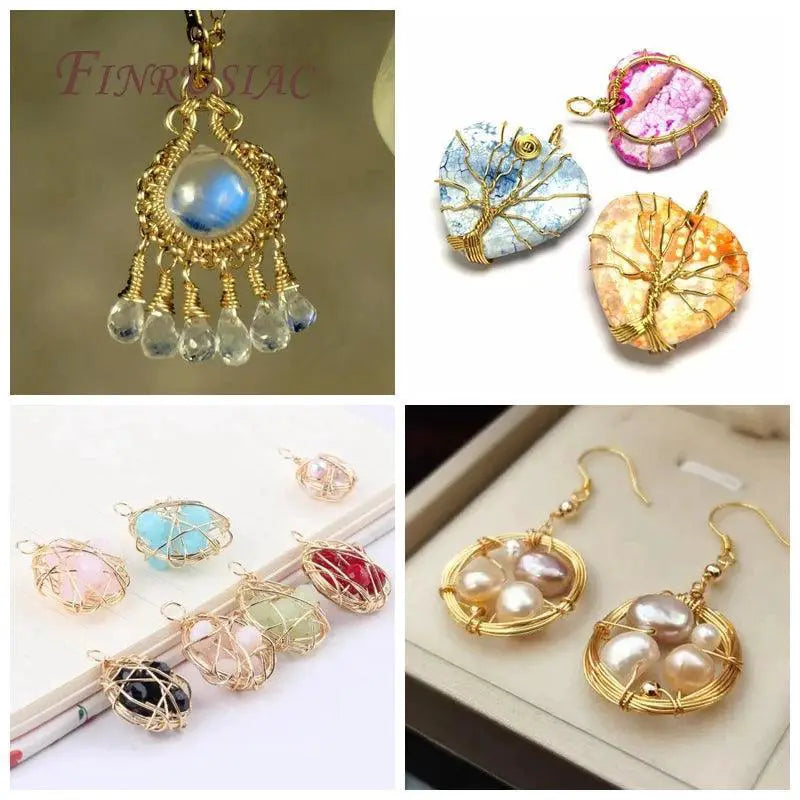 18K Gold Plated Copper Wire Jewelry Kit For DIY Crafts