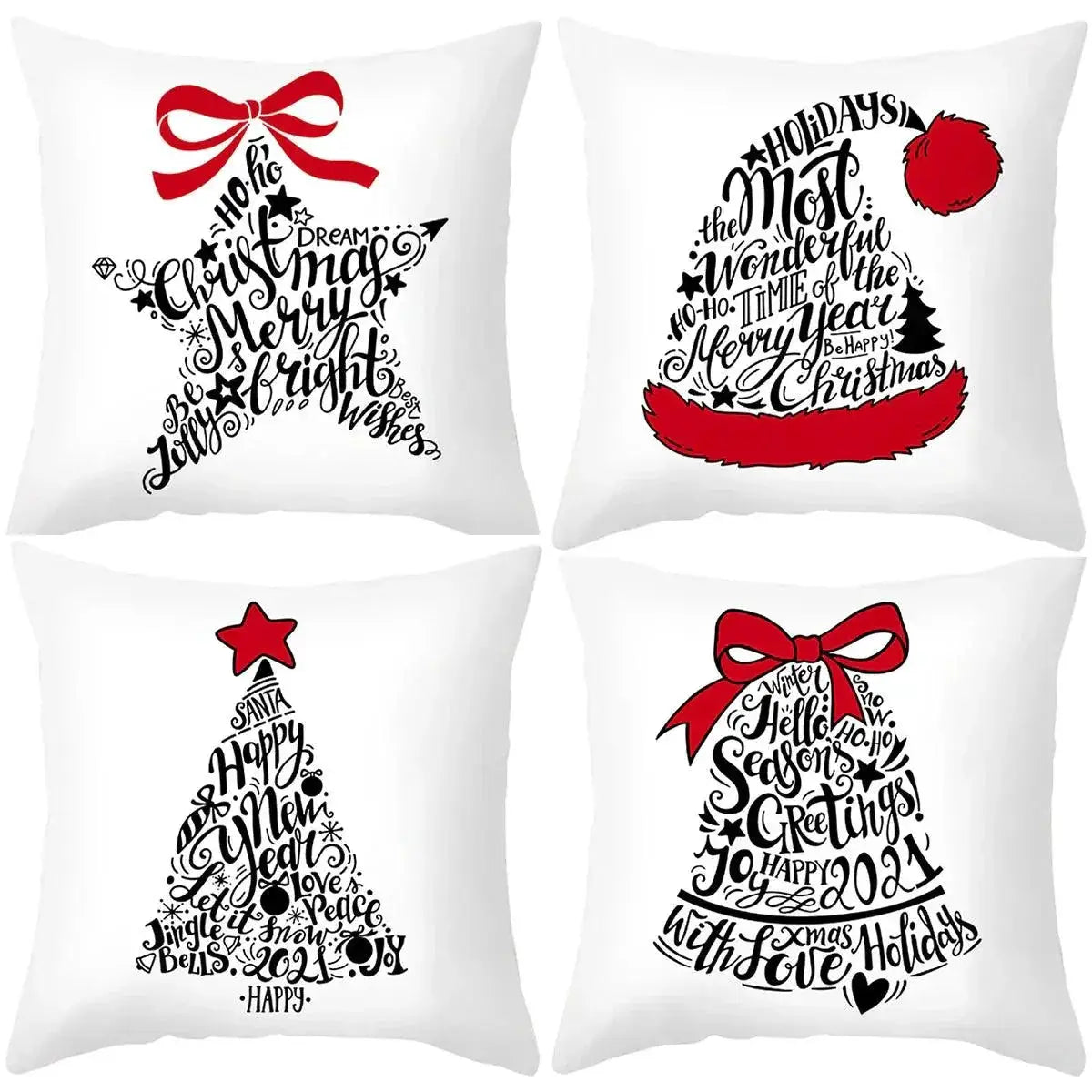 Festive Joy Christmas Cushion Cover For Holiday Decor Gift