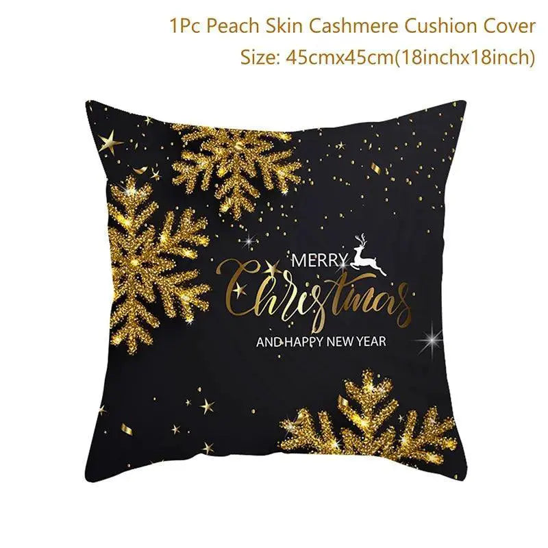 Festive Joy Christmas Cushion Cover For Holiday Decor Gift