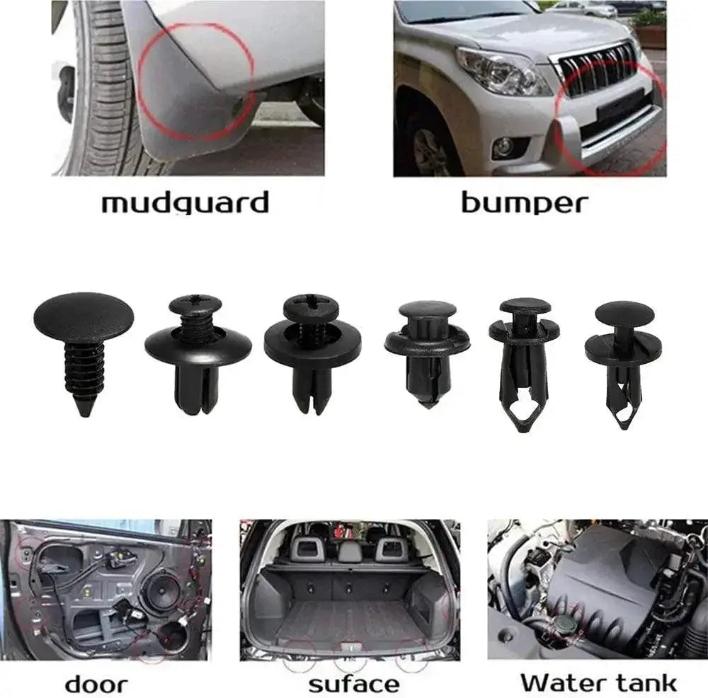 Car Retainer Clips Kit Universal Plastic Fasteners 190 Piece