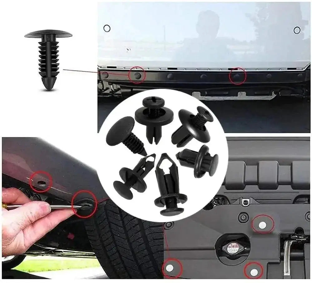 Car Retainer Clips Kit Universal Plastic Fasteners 190 Piece