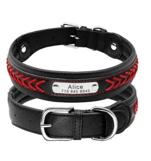 Luxury Personalized Leather Dog Collar For Large Breeds