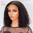Deep Curly Bob Wig Brazilian Remy Hair With Highlights