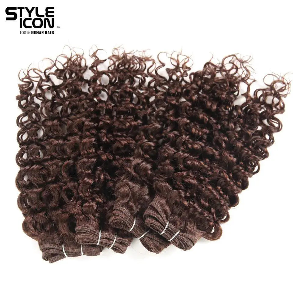 Luxurious Brazilian Curly Hair Extensions Bundle Color 4