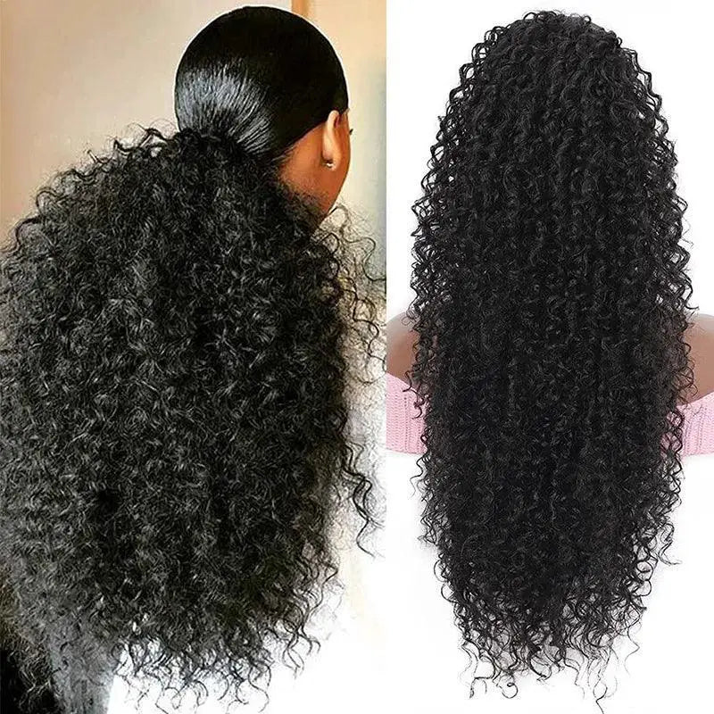 Afro Kinky Curly Drawstring Ponytail Extension For All Hair