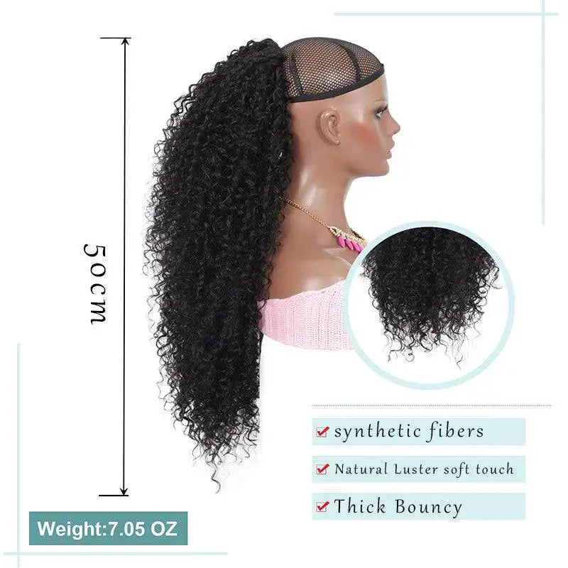 Afro Kinky Curly Drawstring Ponytail Extension For All Hair