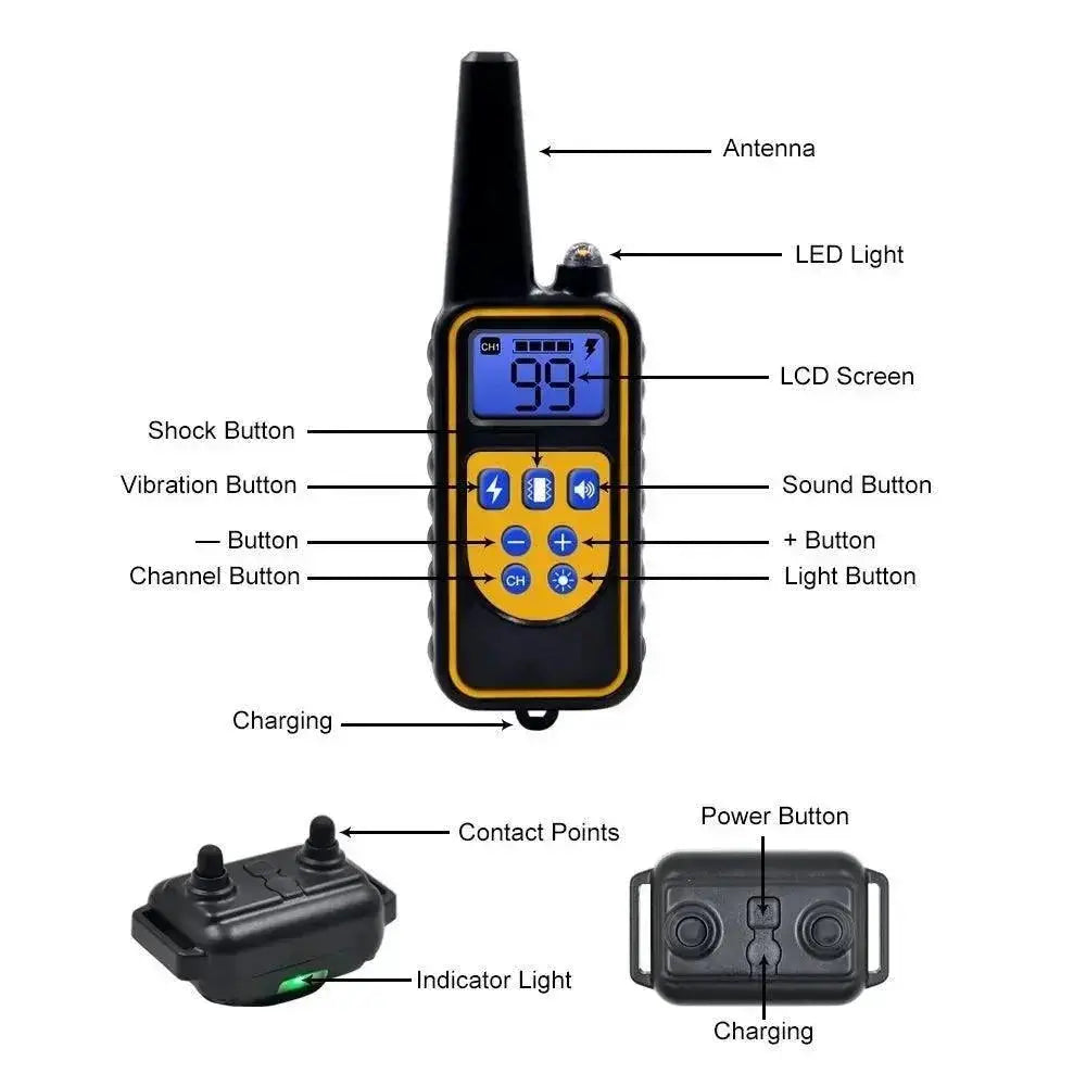 Advanced Waterproof Remote Dog Training Collar 800m Range
