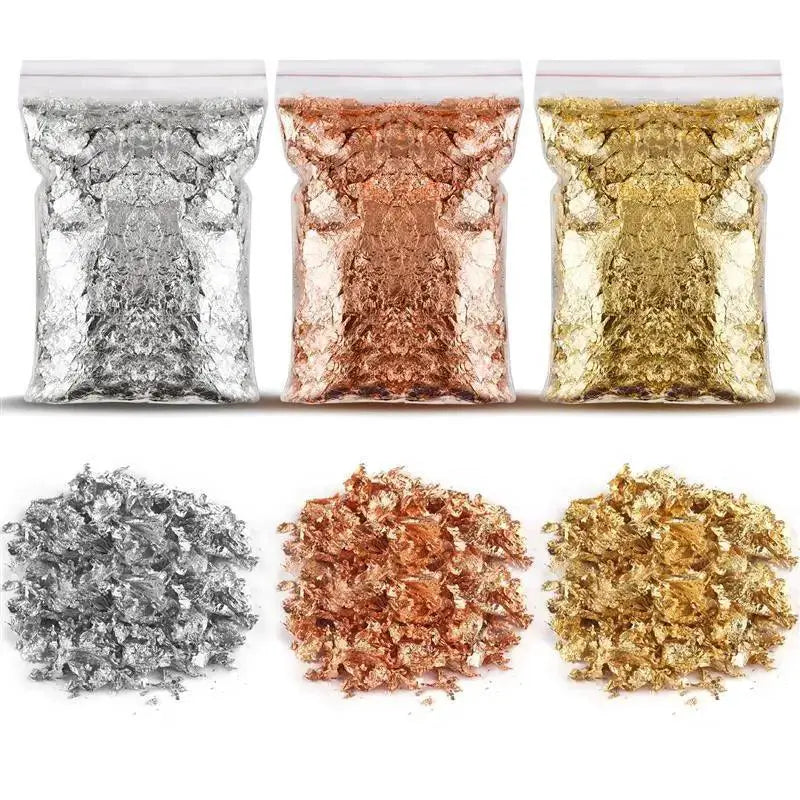 Metallic Foil Flakes For Elegant DIY Art Projects Shimmer