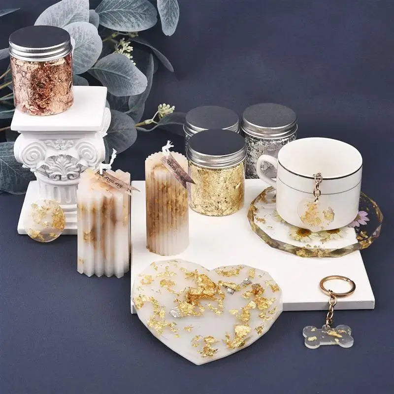 Metallic Foil Flakes For Elegant DIY Art Projects Shimmer