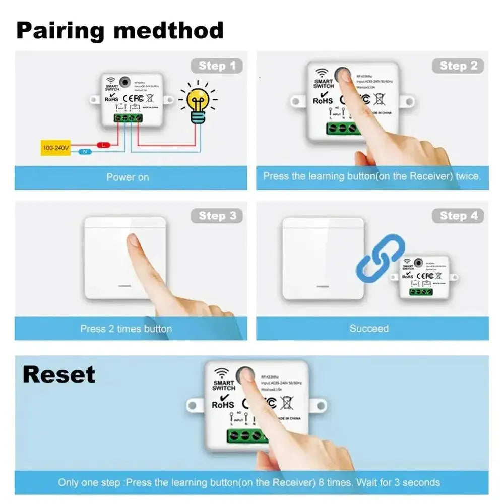 Wireless Smart Wall Panel With Remote Control LED Lighting