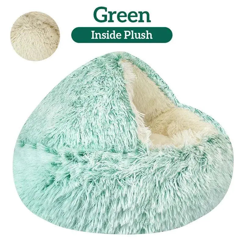 Winter Plush Pet Bed for Cats and Small Dogs Cozy Kennel