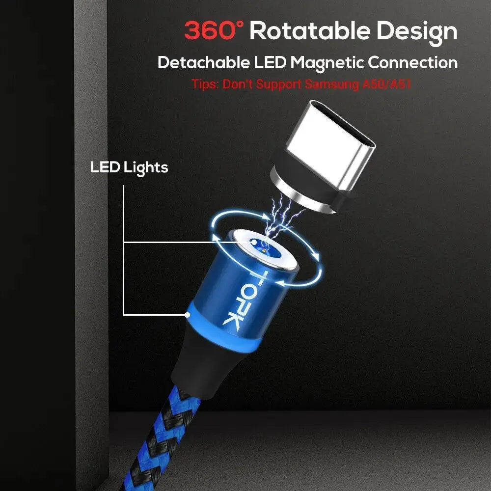 Magnetic Charging Cable With LED For All Devices And Gadgets