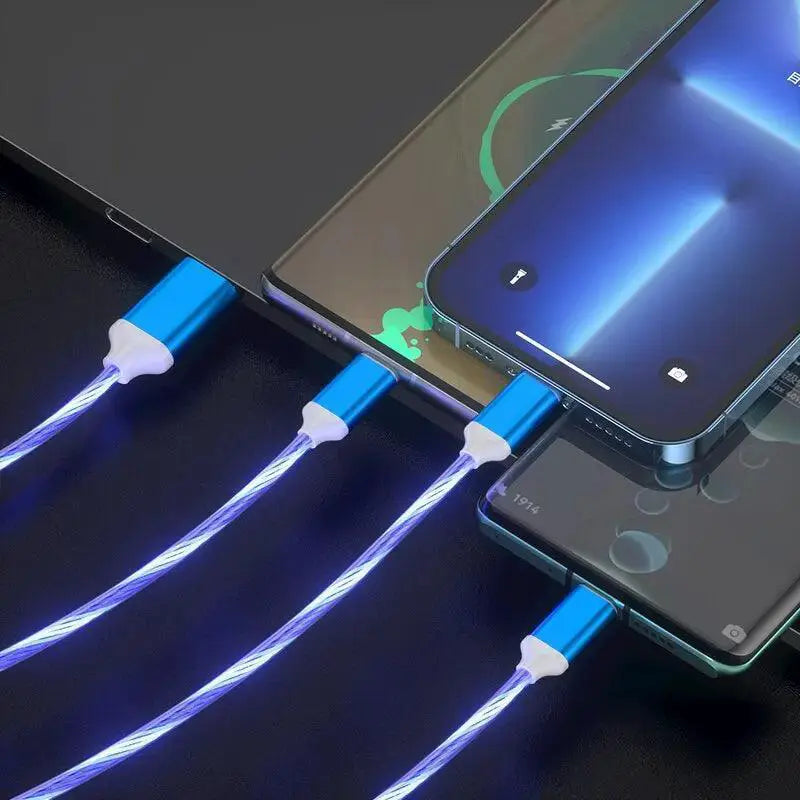 Glowing LED Fast Charger Cable For Ultimate Multi Device