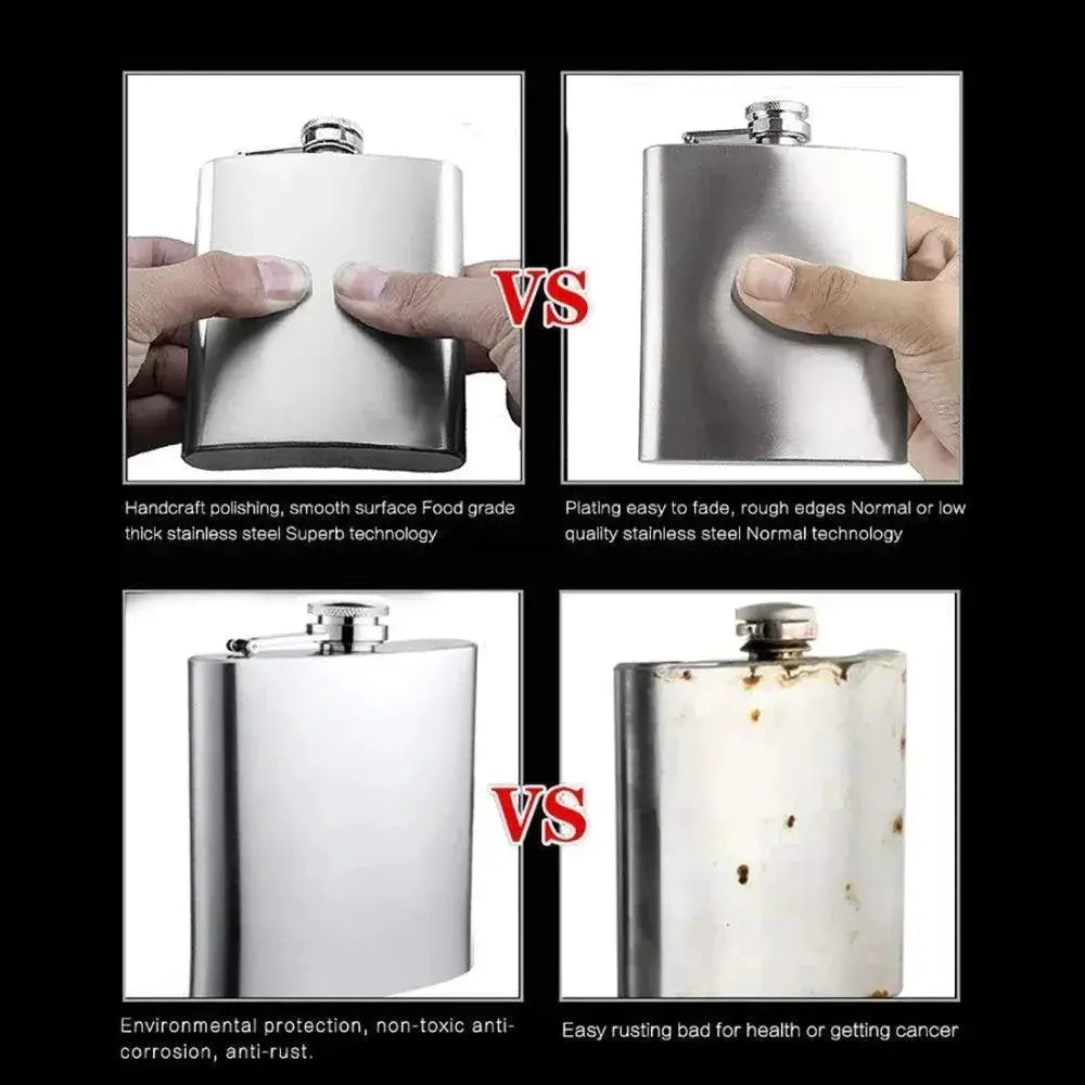 Stainless Steel Hip Flask Set Portable Whiskey Companion