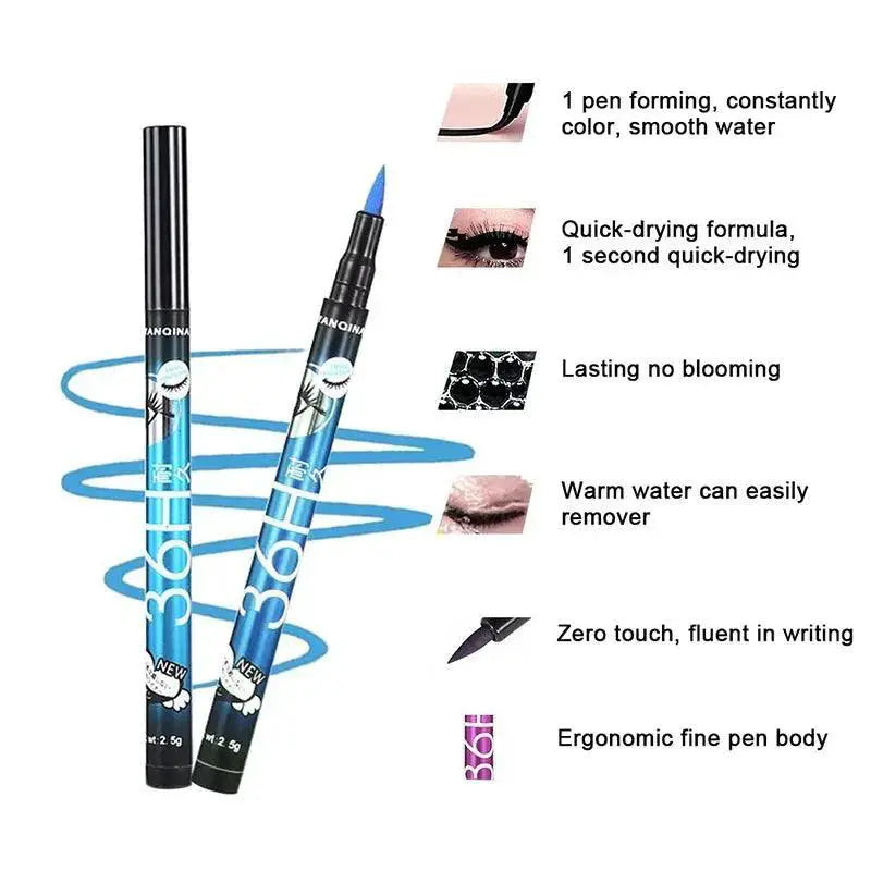 Intense Black Waterproof Eyeliner Pen 36 Hour Smudge Proof
