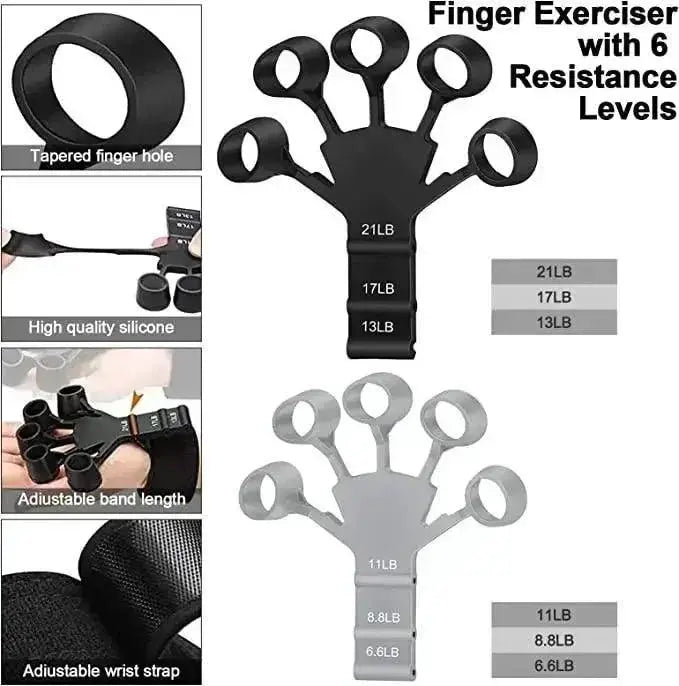 Silicone Finger Strengthener Kit for Grip and Mobility