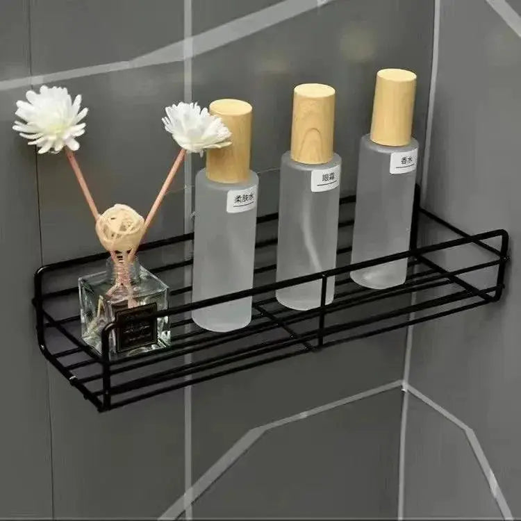 Iron Wall Shelf Organizer for Stylish Bathroom Storage
